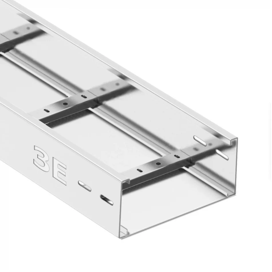 Лоток неперфорированный усиленный ЗЕ-8 600х80х6000 (S=2.0) INOX фото